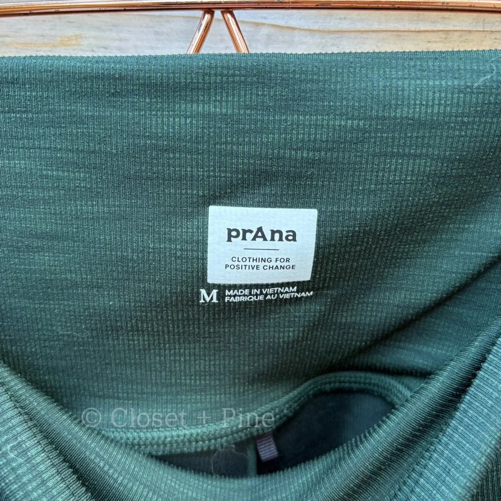 Prana Becksa 7/8 Leggings Deep Pine Heather Green Size Medium - Picture 4 of 12